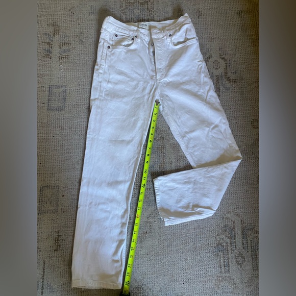 Agolde Riley high rise crop in White size 26 - Picture 5 of 5